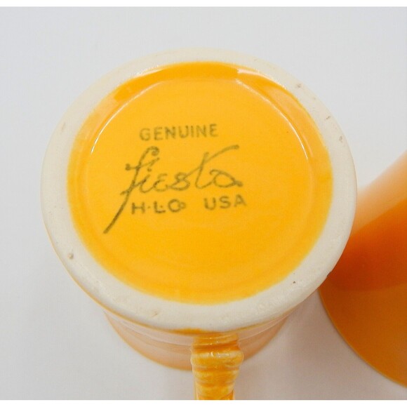 Fiesta Fiestaware Vintage Yellow Tom And Jerry Coffee Mug Ring Handle - Picture 10 of 10